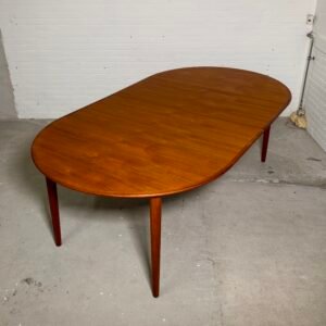 Expandable Danish teak dining table Skovmand & Andersen